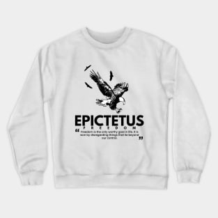 Epictetus Eagle Flying over Freedom Crewneck Sweatshirt